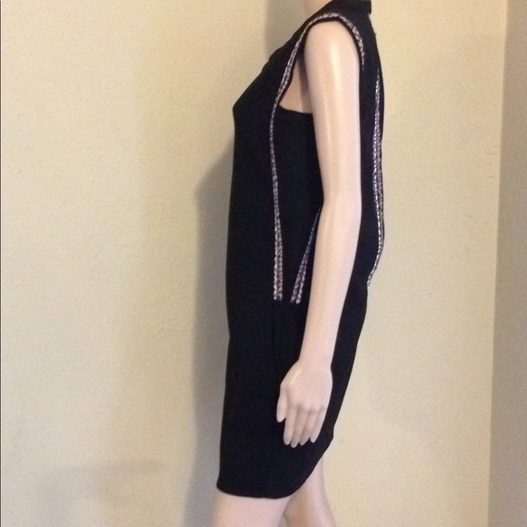 See You Soon Black Tunic Dress with Pink Edging - Picture 4 of 8